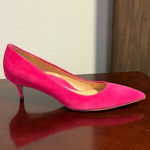 MARION PARKE PINK SUEDE KITTEN HEEL